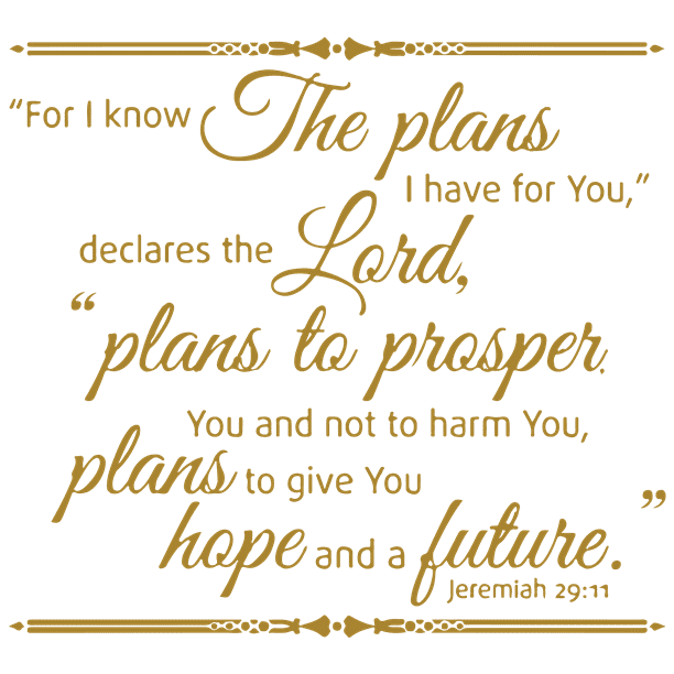 I Know The Plans I Have For You Vinyl Decal Wall Sticker Words Lettering Verse